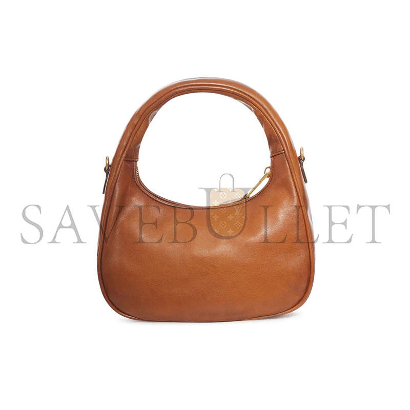 M1v M1v wander small cognac leather hobo bag (20*17*6cm)
